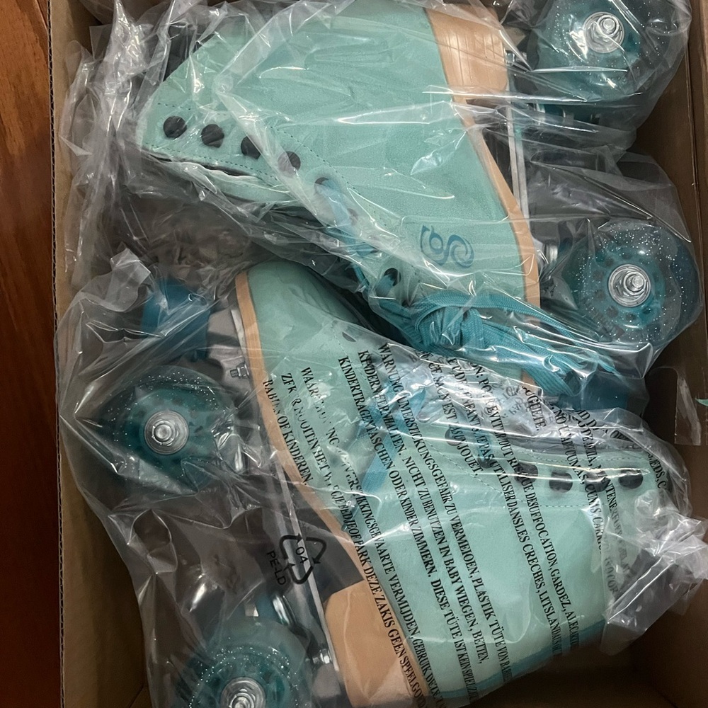 Stylish Teal Roller Skates